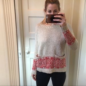 Wool sweater with pockets